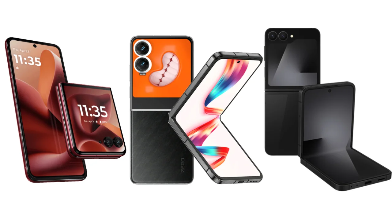 Samsung Galaxy Z Flip 7 FE, Infinix Zero Flip और Motorola Razr 60 Ultra फोल्डेबल स्मार्टफोन की तुलना