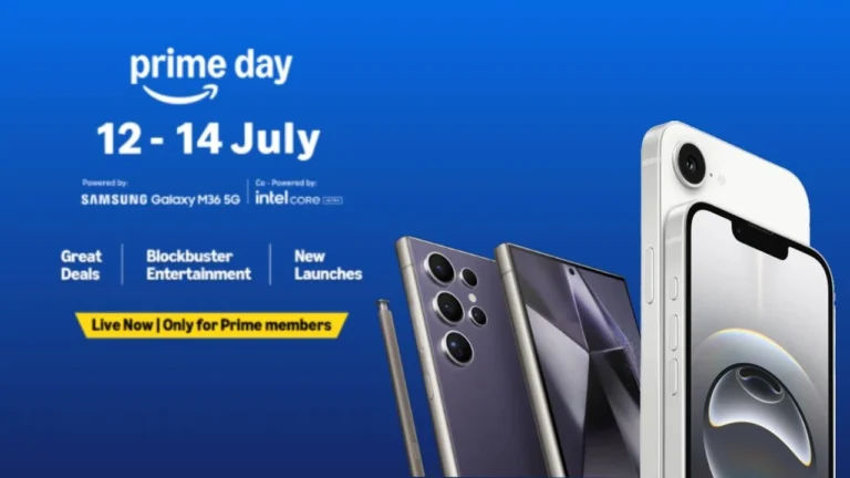 Amazon Prime Day 2025: Last Day to Grab Massive Deals on iPhone 16e, Galaxy S24 Ultra & More 11 Amazon Prime Day Sale 2025 banner showing July 12–14 dates with deals on smartphones like iPhone and Samsung Galaxy