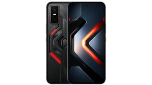 Infinix GT 30 Pro smartphone with LED-accented back panel and punch-hole display