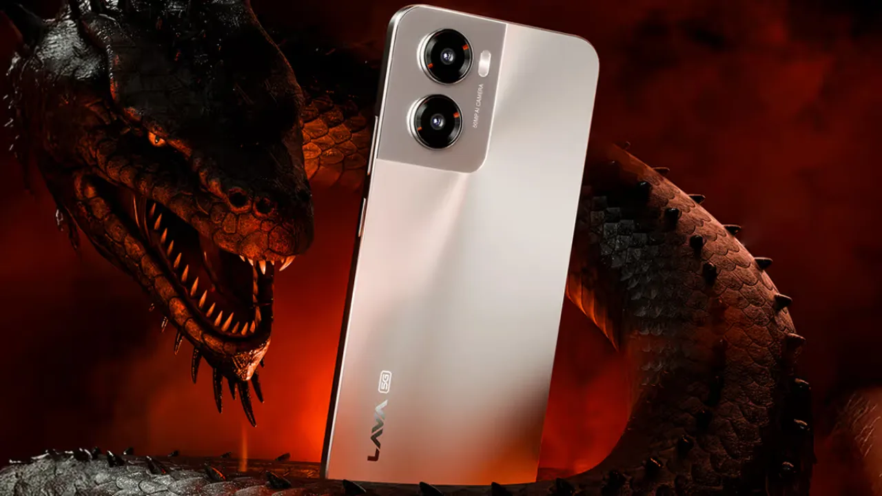 iQOO Z10R, Realme 15 Series & Lava Blaze Dragon 5G set to launch in India next week – Know specs, launch dates & features 1 Lava Blaze Dragon 5G smartphone with dual rear cameras and dragon-themed background