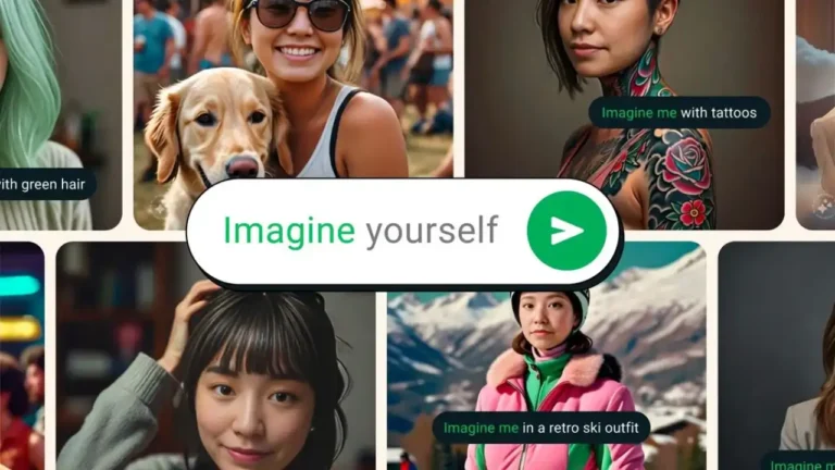 Collage of AI-generated portraits using Meta Imagine Me feature