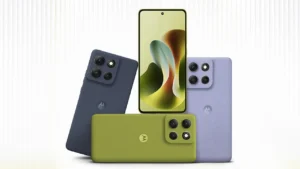Moto G86 Power 5G smartphone in four Pantone colors with punch-hole display and triple rear camera
