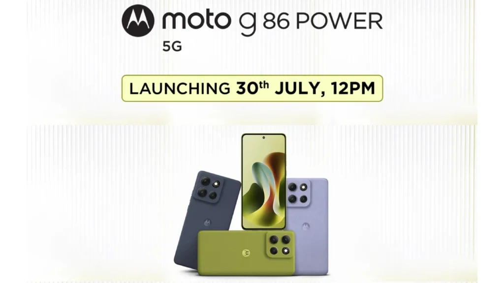 Moto G86 Power 5G with 6720mAh battery, 50MP camera & Dimensity 7300 chipset to Launch in India on July 30 2 Moto G86 Power 5G Launching Date