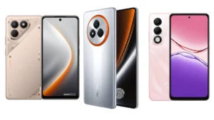 Top 5 Latest 5G Smartphones Under ₹15,000 With 50MP Camera, 128GB Storage & 6000mAh Battery 12 Image of Tecno Pova 7, Realme Narzo 80, and Oppo K13x smartphones