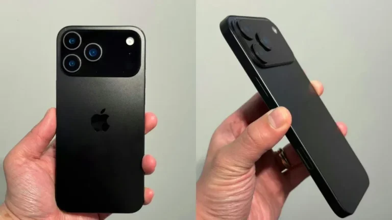 iPhone 17 Pro Max update: There will be major upgrades in design and camera 3 Black iPhone 17 Pro Max prototype showcasing new rectangular camera module in hand