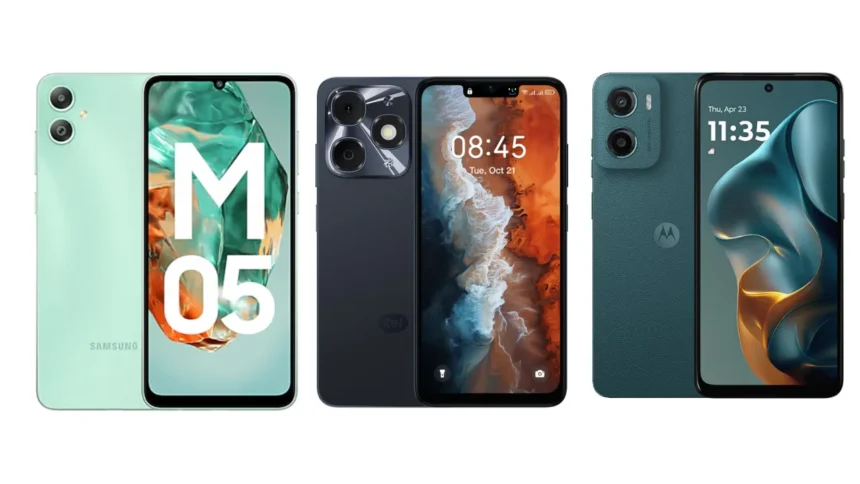 Samsung Galaxy M05, Itel A90, motorola g05