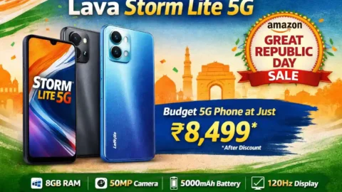 5G Smartphone With 5000mAh Battery Now Available Under ₹8,500 in Amazon Republic Day Sale