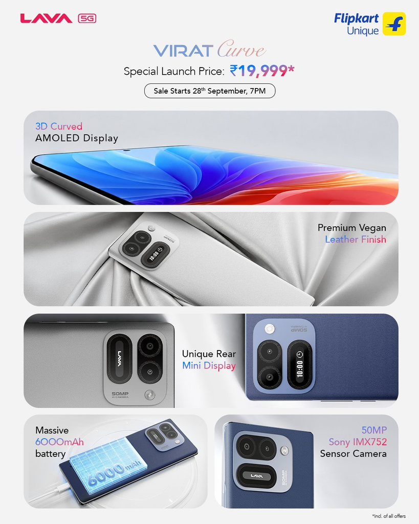 Lava Virat Curve 5G sale details 
